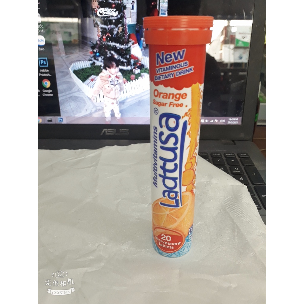 Vitamin C sủi LADTUSA, nhập khẩu Bungari, giúp bồi bổ cơ thể, tăng cường sức đề kháng, giảm mệt mỏi, suy nhược