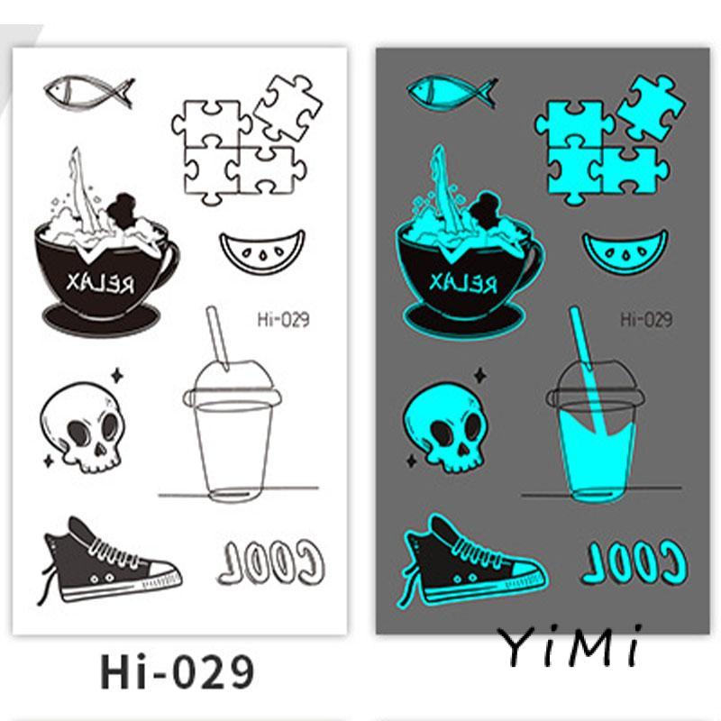 Miếng Dán Hình Xăm Phát Quang Chống Thấm Nước Hình Bướm Độc Đáo