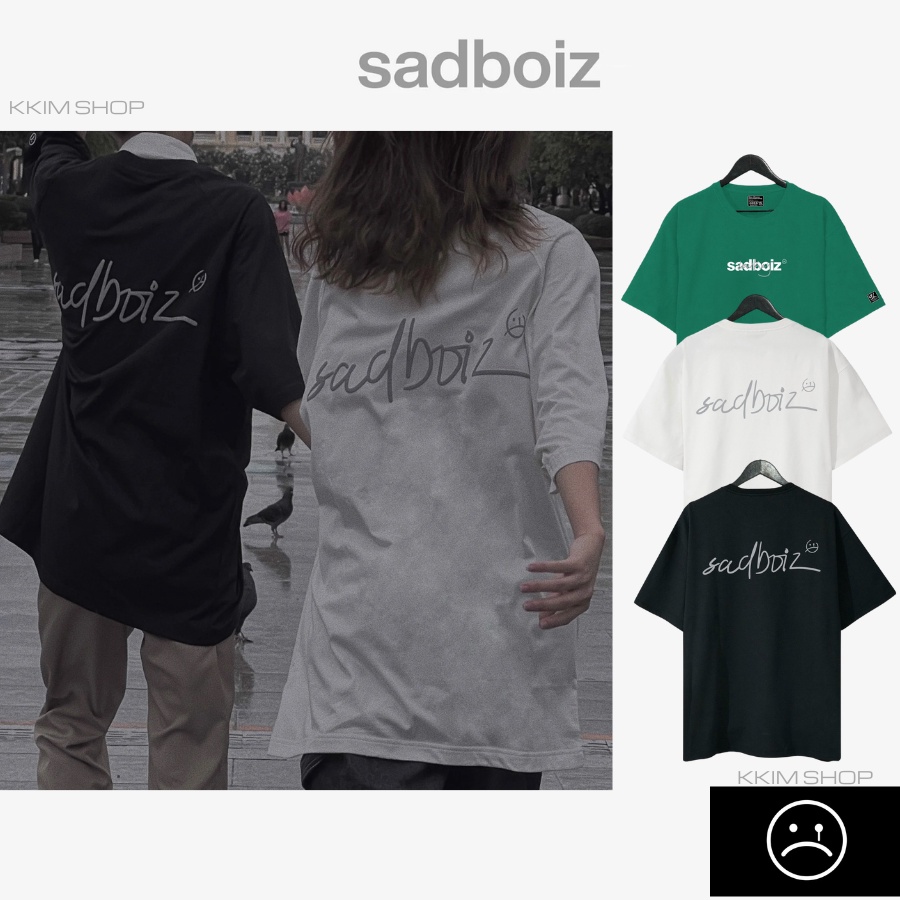 Áo thun tay lỡ SADBOIZ Lowkey tee, Áo thun unisex nam nữ form rộng oversize chất liệu Cotton Thái