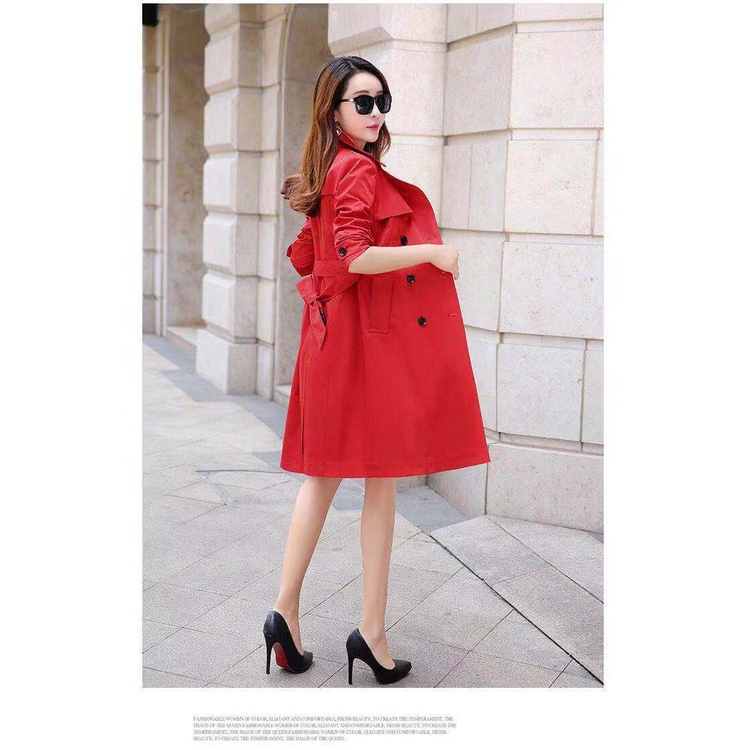 Áo Khoác Gió Dáng Dài Vừa Phong Cách Hàn Quốc Thời Trang Xuân Thu Mới 2021