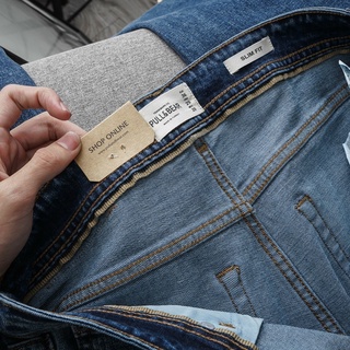 Quần Jean Nam Pullbear dư xịn onweb(form slimfit,chất vải co giãn,ống quần 15-18cm)