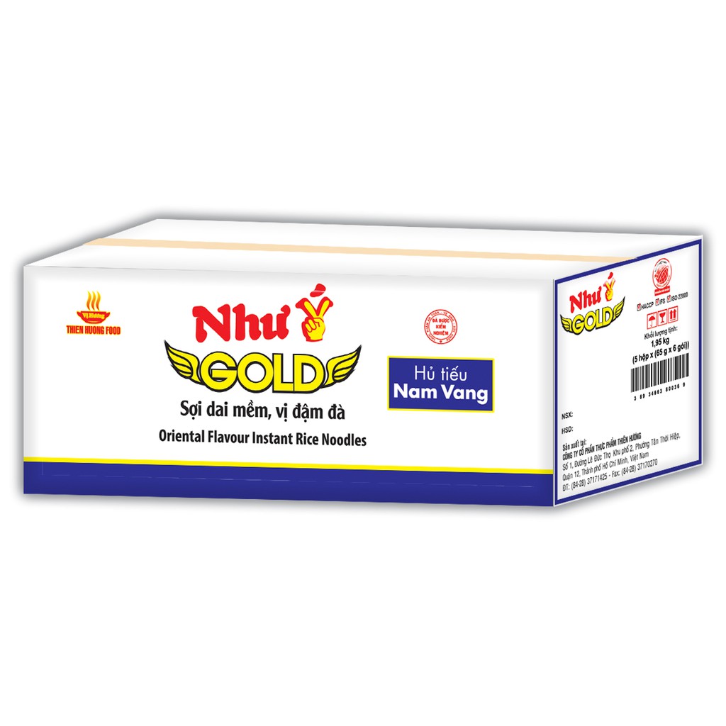 Thùng 30 Gói Hủ Tiếu Nam Vang Như Ý Gold 65g/gói