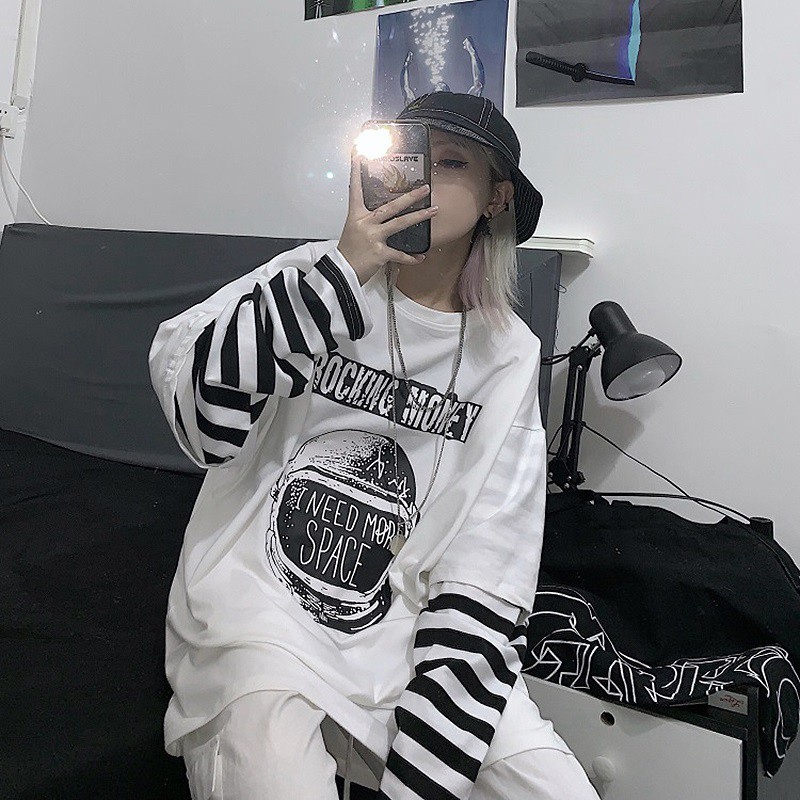 Áo thun dài tay thời trang dạo phố năng động 1730