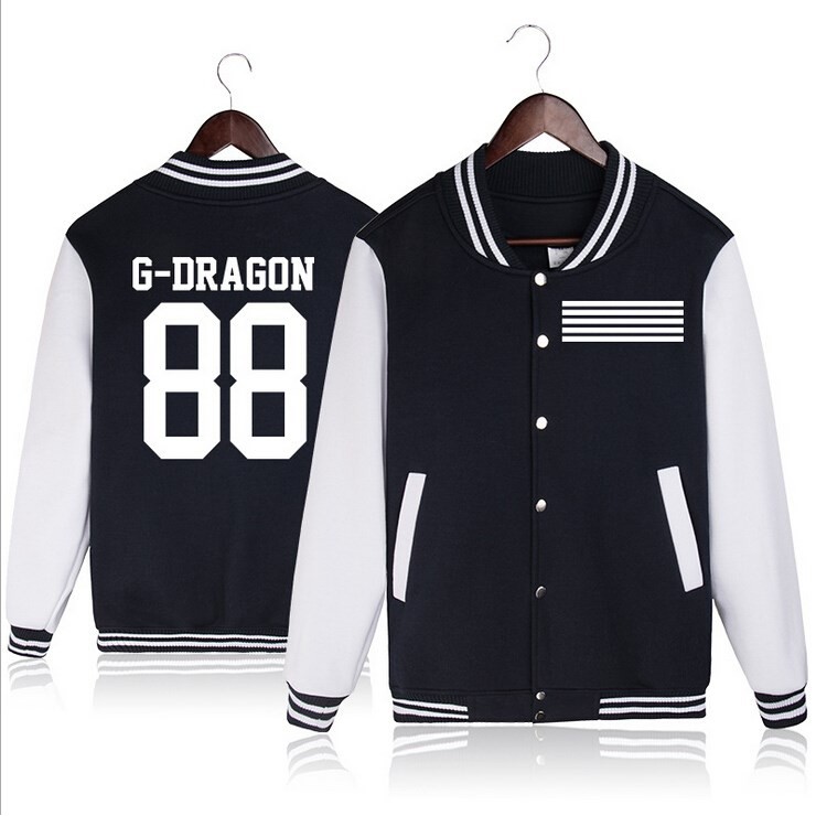 Aó khoác bóng chày BIGBANG - Nhóm nhạc KPOP Hàng có đủ size in theo yêu cầu