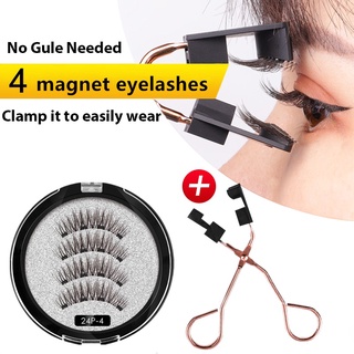 Lông Mi Giả 3D Từ Tính Tái Sử Dụng Kèm 4 Mi Giả Từ Tính Kèm Nhíp