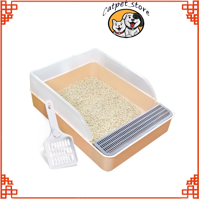 Chậu vệ sinh chó mèo cao cấp,chậu vệ sinh thú cưng cao cấp có vách ngăn,ngăn vương vãi
