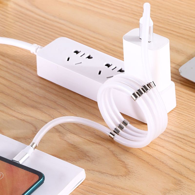 Dây Cáp Sạc Nhanh Từ Tính Tự Cuộn Tiện Dụng Cho Điện Thoại