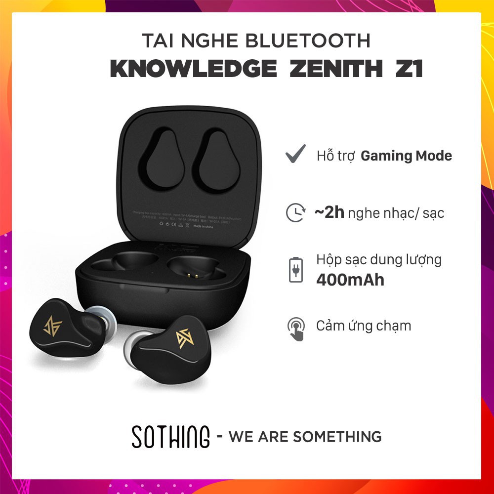 HÀNG CAO CẤP -   Tai Nghe Bluetooth Knowledge Zenith KZ Z1 ( Có Hỗ Trợ Chế Độ Gaming Mode) - Hàng Chính Hãng  - Hàng Cao