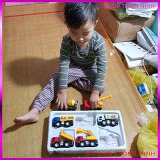 Bộ 6 chiếc xe công trình bánh đà