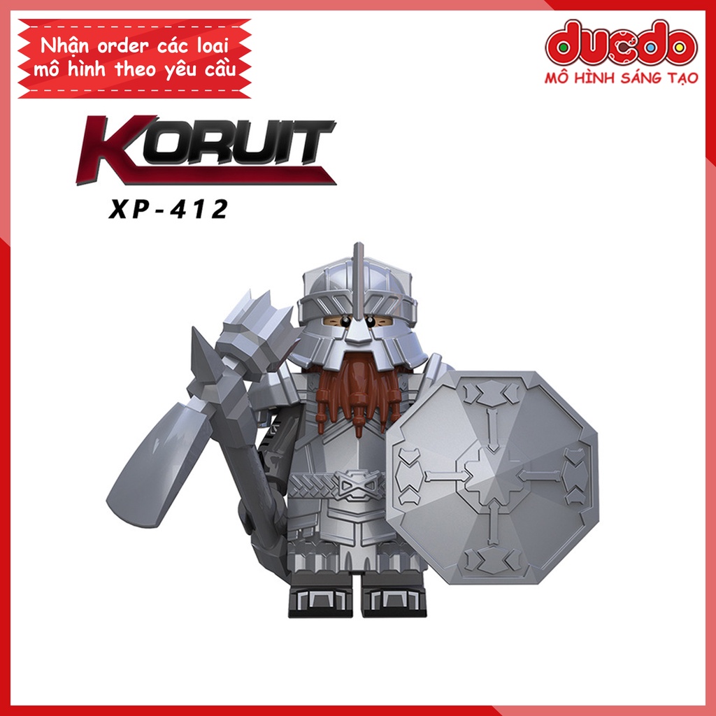 Minifigures lính lùn Hobbit Dwarf Chúa Tể Những Chiếc Nhẫn - Đồ chơi Lắp ghép Xếp hình Mô hình Mini Koruit KT1054