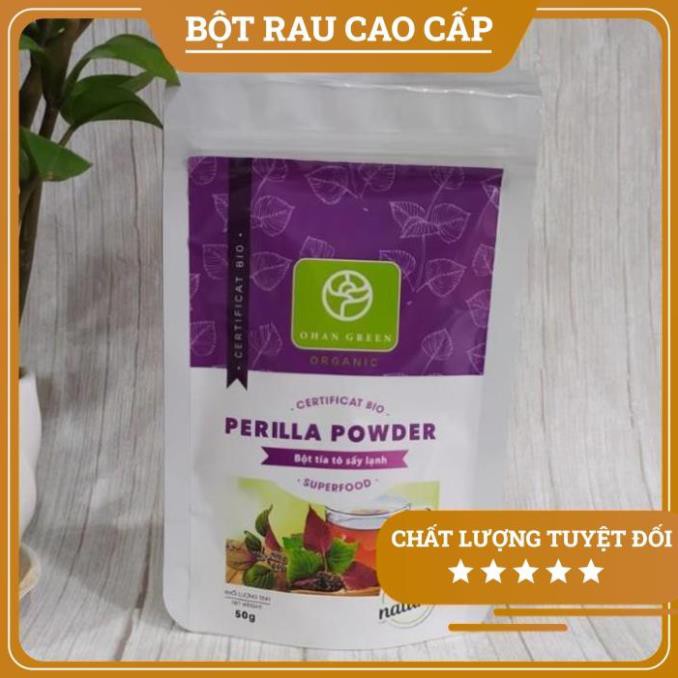 Bột Tía Tô Ohan Green Cao Cấp Organic 100%,Sấy Lạnh Nhật Bản Hỗ Trợ Giảm Cân Xóa Nám Đẹp Da,50 gram,Freeship