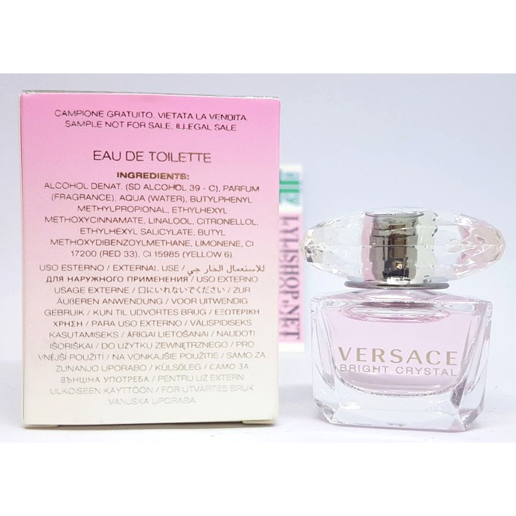 Nước hoa Versace Bright Crystal Eau de Toilette chai 5ml từ Ý