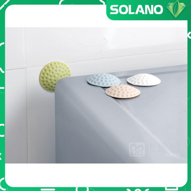 Chặn cửa chống va đập SOLANO dán tường giảm ồn tay nắm cửa ra vào cửa sổ an toàn cho bé ngủ ngon nhựa silicon HG-001031
