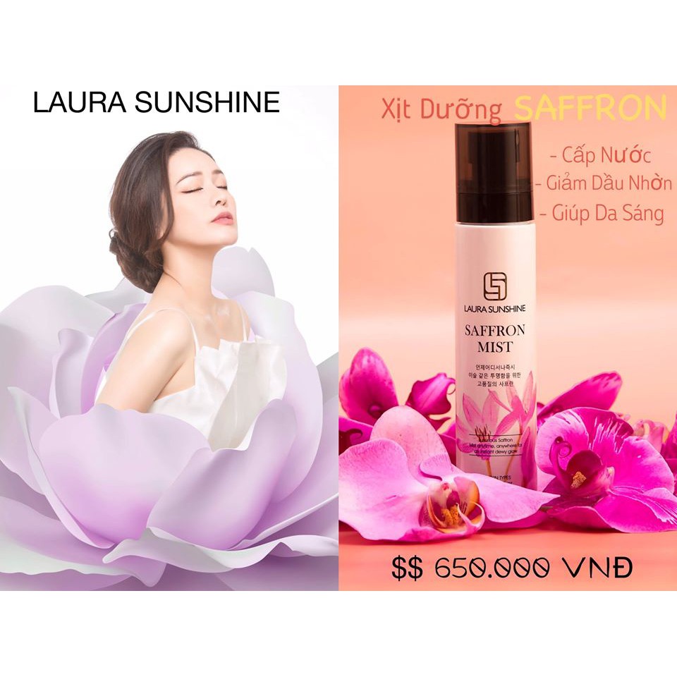 Xịt khoáng dưỡng da nhụy hoa nghệ tây - LAURA SUNSHINE SAFFRON MIST Nhật Kim Anh