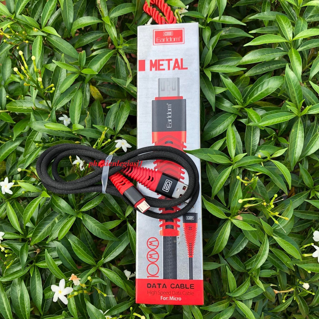 Cáp sạc Lai Ning Micro usb dây dù chống gãy Earldom EC060 siêu chắc