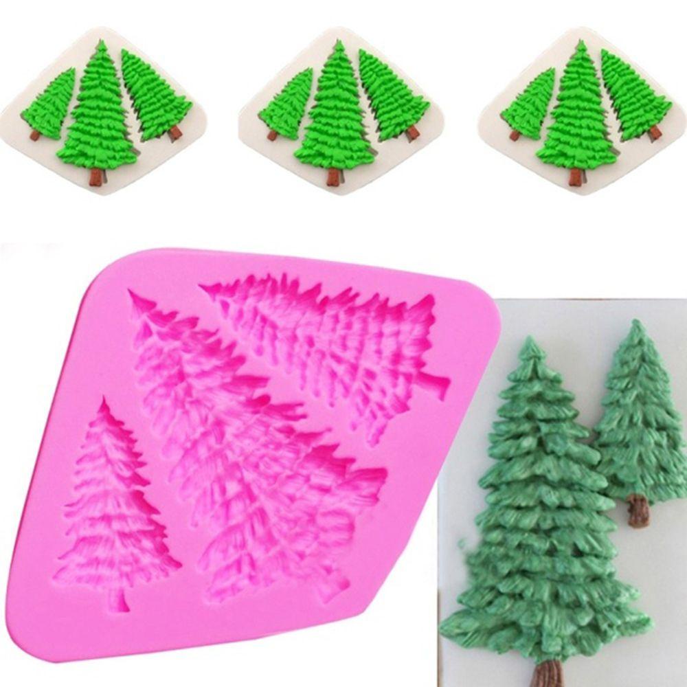 KUNHEV Khuôn Làm Bánh Chất Liệu Silicone Hình Cây Thông Giáng Sinh