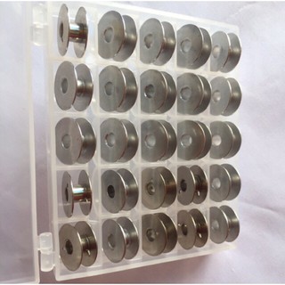 Hộp đựng suốt kèm 25 con suốt nhôm