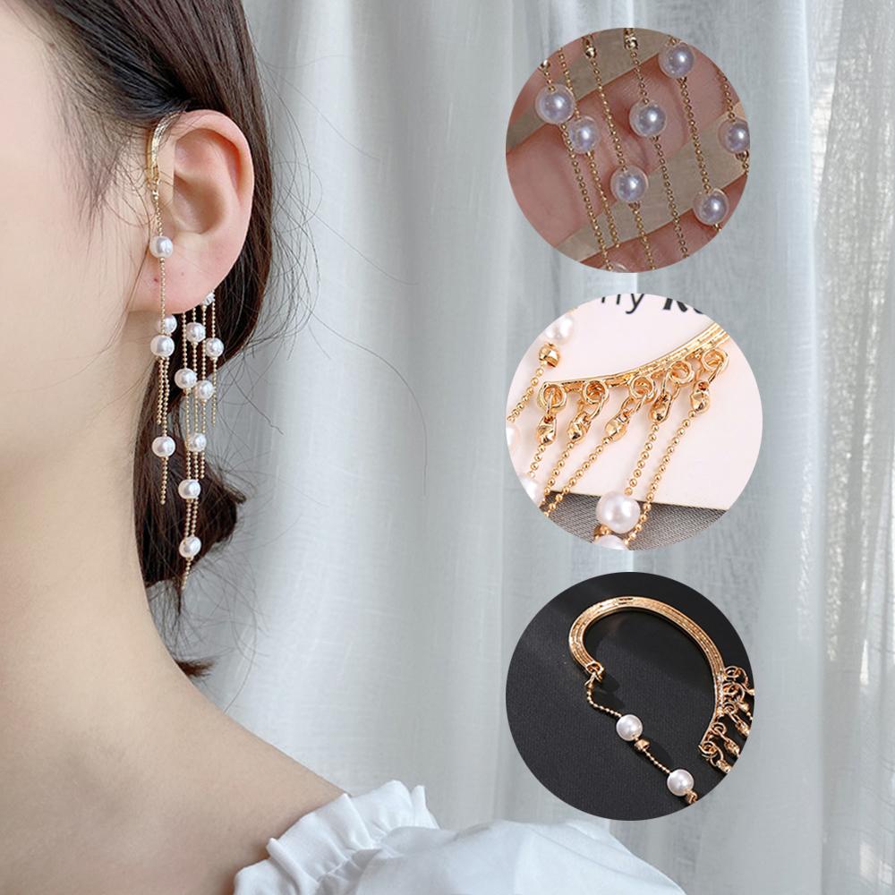 MELODG Hoa Tai Dáng Dài Phối Tua Rua Sang Trọng Cho Nữ