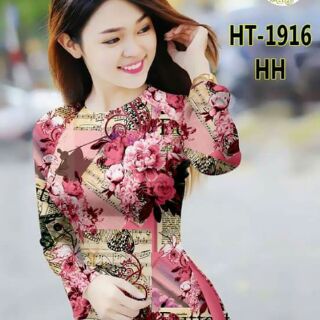 Vải áo dài hoa họa tiết