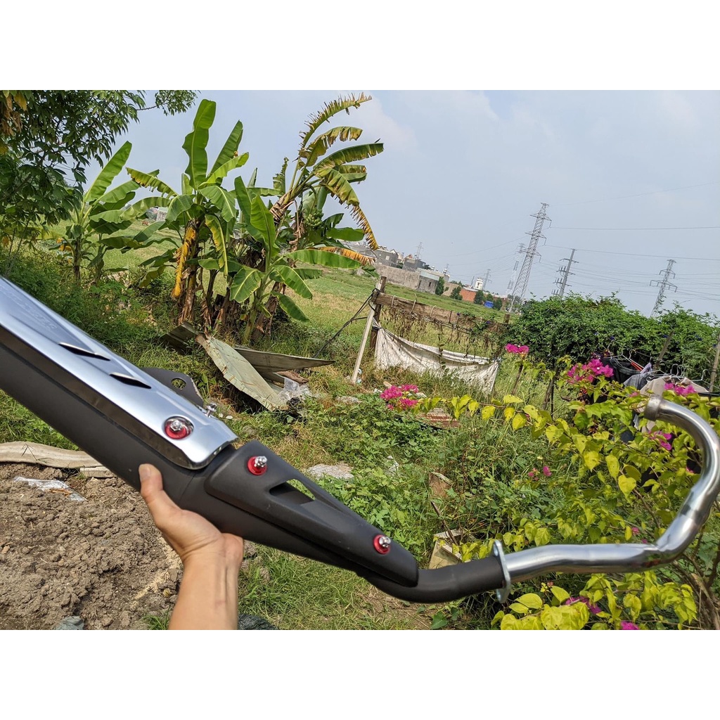 Pô 2010 mẫu spark ốp inox hang 1.1 chuẩn như Zin , tiếng zin móc nhẹ móc to  gắn exciter - sirirus móc - êm