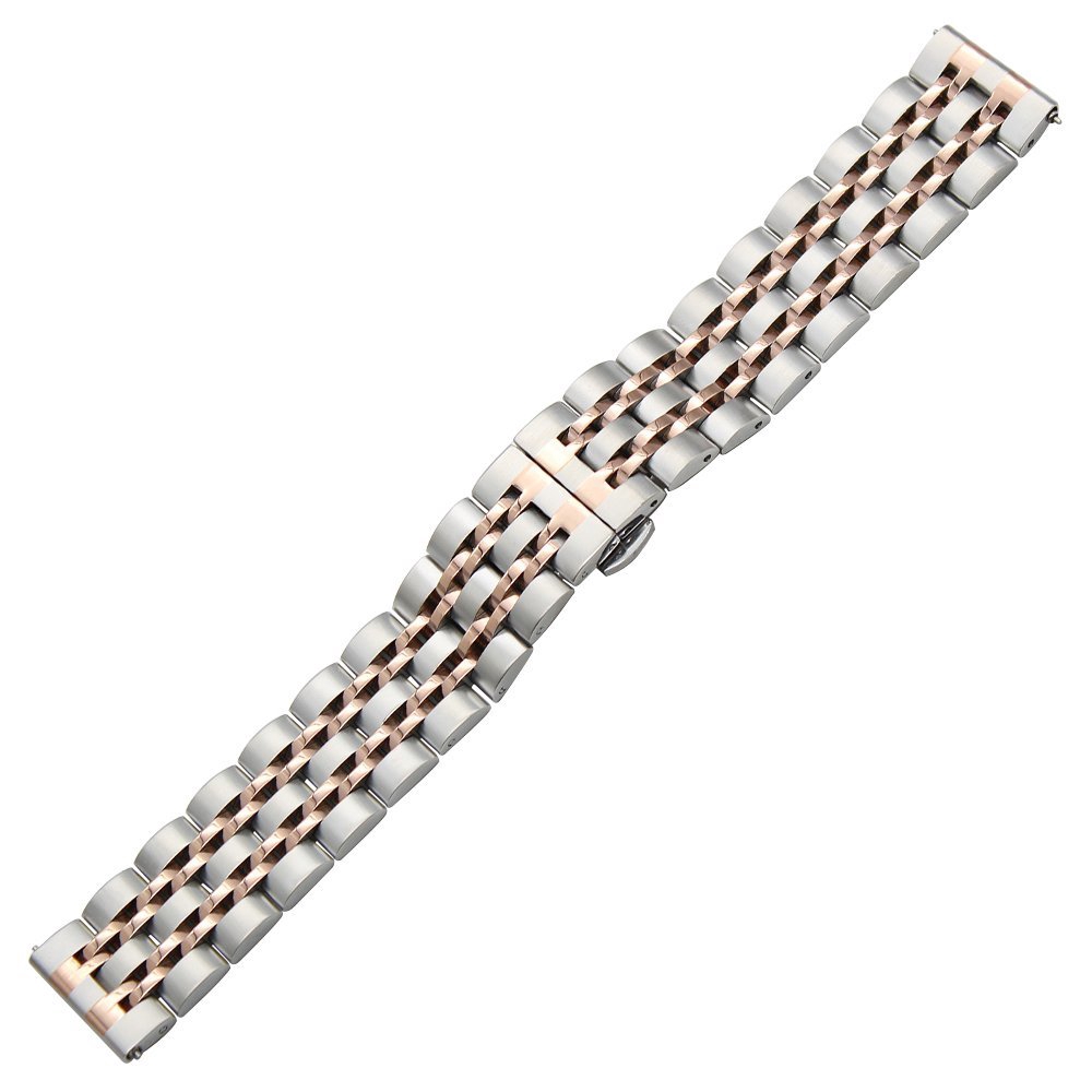 Bộ dây đeo bằng thép không gỉ thiết kế khoá bướm dành cho đồng hồ Ticwatch E/Ticwatch 2