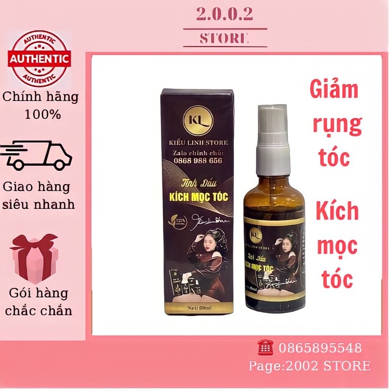 XỊT KÍCH MỌC TÓC 3-8CM/THÁNG, TINH DẦU KÍCH MỌC TÓC(Kích mọc tóc Kiều Linh Store)