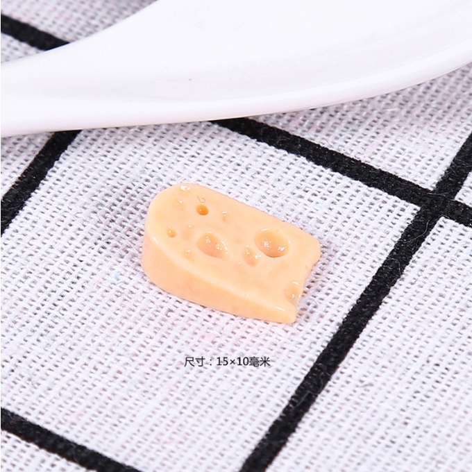 Các mẫu charm phô mai dùng trang trí nhà búp bê, vỏ ốp điện thoại, kẹp tóc, DIY