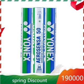 Yonex cầu lông YY Badminton Shuttlecock Shuttlecocks AS50 Badminton Balls 12pcs Goose Feather High Steady