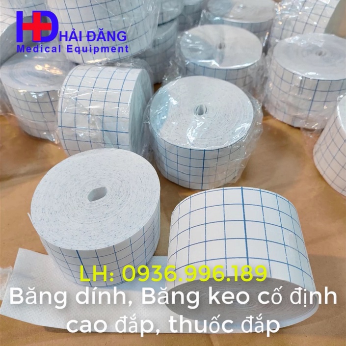 Băng keo 5cm x 10m dán cố định cao, thuốc đắp