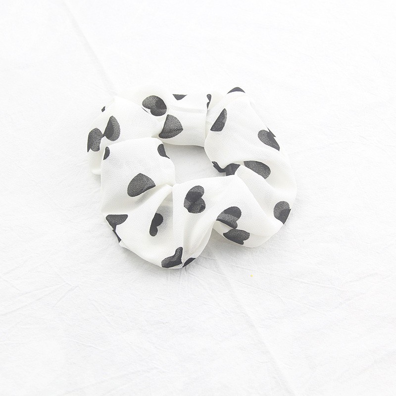 Dây buộc tóc scrunchie hình tim phong cách thời trang Hàn Quốc