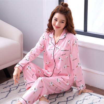 Bộ đồ ngủ nữ cotton bộ đồ nữ dài tay - Đồ mặc nhà mùa đông nữ dễ thương BĐN06