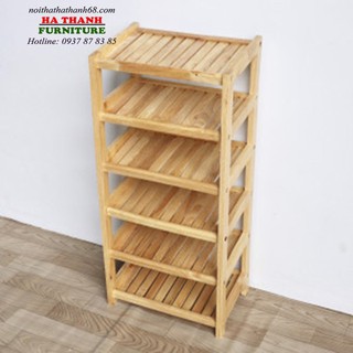 [ẢNH-CLIP THẬT] Kệ giày dép gỗ 6 tầng rộng 45cm sức chứa lớn, hàng loại 1.