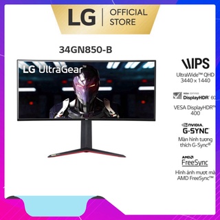 Màn Hình Cong Gaming LG 34GN850 UltraGear™ 34″ WQHD Nano IPS 160Hz 1ms HDR (GIÁ GỐC)