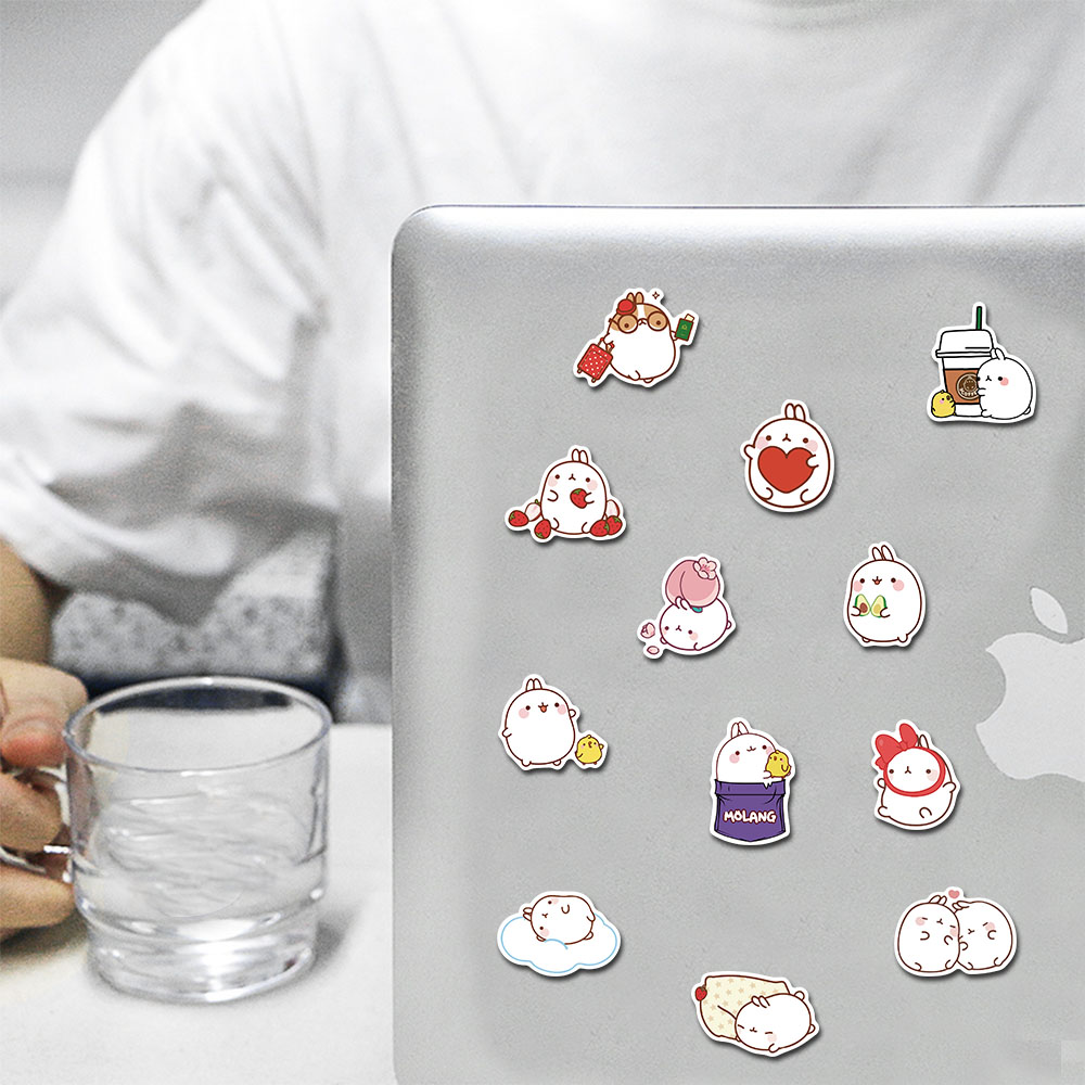 Set 50 nhãn dán họa tiết hoạt hình trang trí thủ công chống nước độc đáo