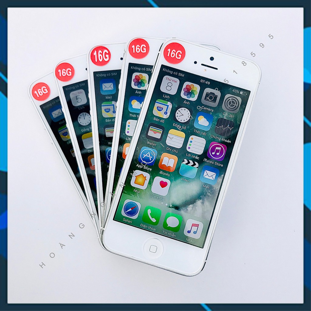 Điện thoại iPhone 5 16GB Quốc tế chính hãng đã qua sử dụng - đầy đủ chức năng