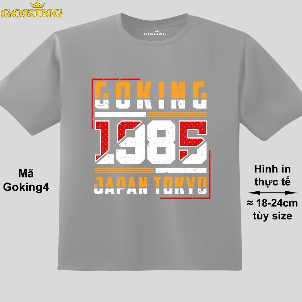 GOKING-1985-JAPAN-TOKYO, mã Goking4. Áo thun trẻ em hàng hiệu cao cấp, bé trai và bé gái