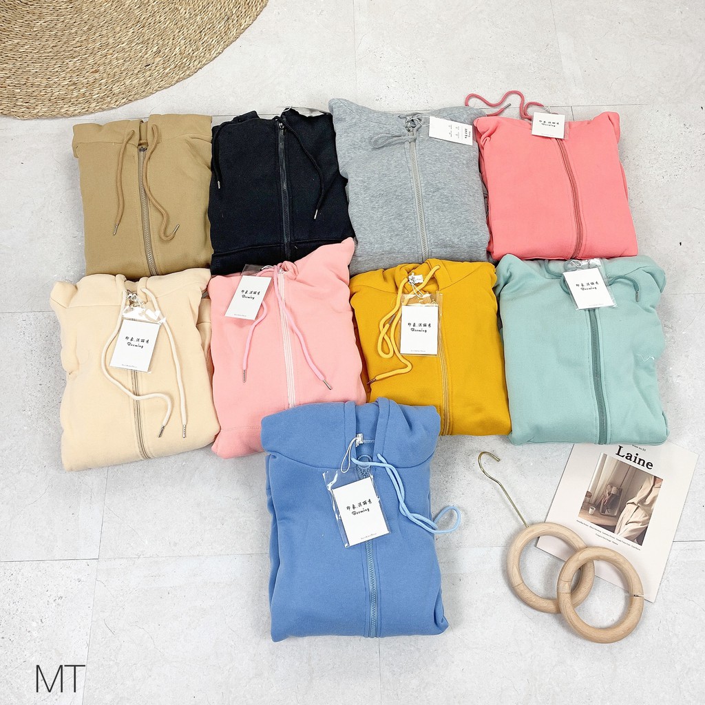 G07. 0411. ÁO KHOÁC NỈ KHOÁ KÉO CÓ MŨ