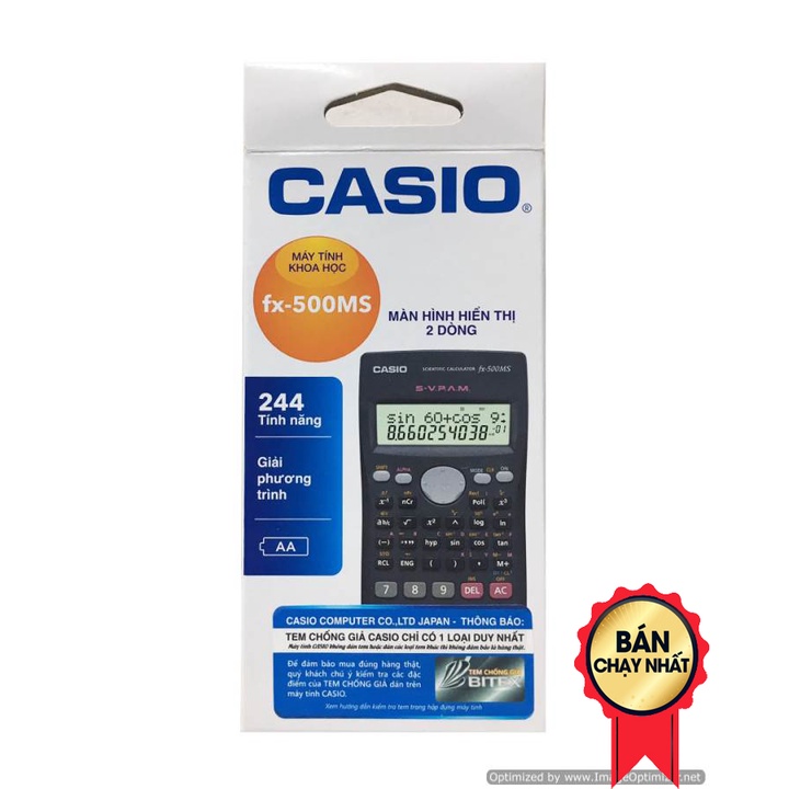 {RẺ VÔ ĐỊCH} Máy tính Casio học sinh FX500 MS - Máy tính học sinh cầm tay (lỗi 1 đổi 1)