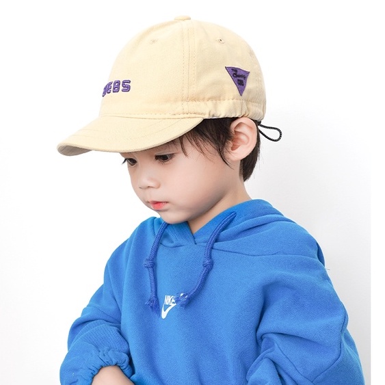 Mũ nón lưỡi trai cho bé vải mềm có dây rút điều chỉnh 1-6T