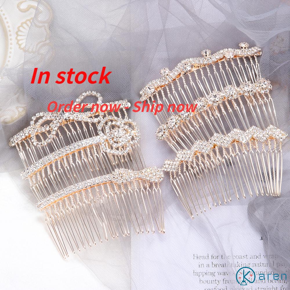 Lược Cài Tóc Cô Dâu Làm Thủ Công Thời Trang|Vương Miện Sang Trọng Kẹp Tóc