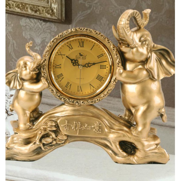 [FREESHIP] Đồng hồ để bàn hình tượng con voi mang phong cách tân cổ điển sang trọng DH59.