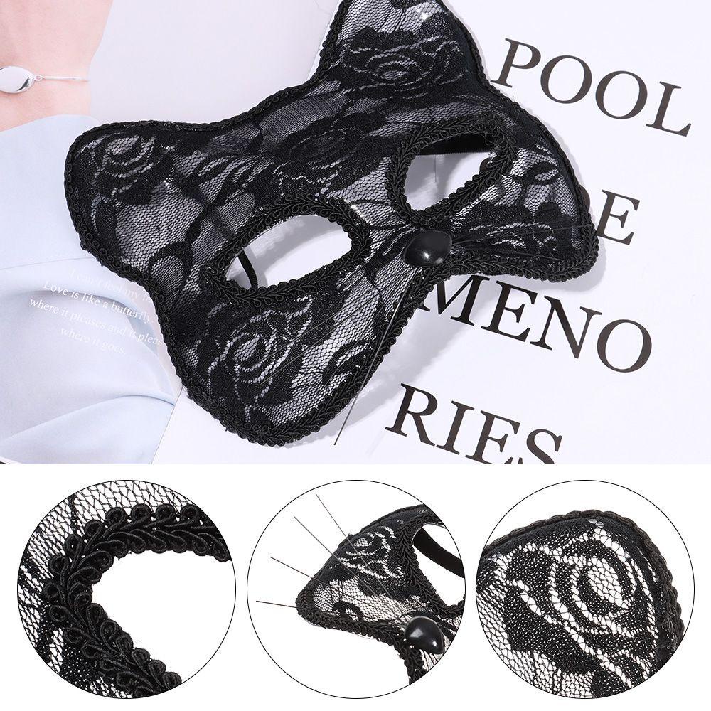 Daphs Mặt Nạ Che Mắt Mèo Hóa Trang Tiệc Đêm Giáng Sinh
