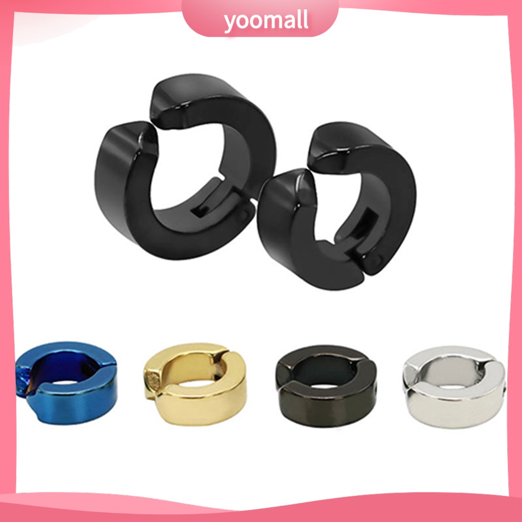 Khuyên tai chữ U bằng thép titan thời trang cá tính dành cho nam