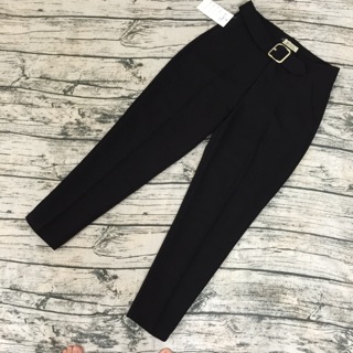 Quần baggy vải liền đai