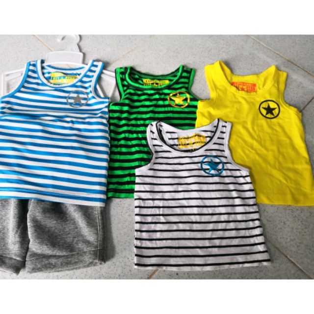Combo 4 áo thun ba lỗ bé trai