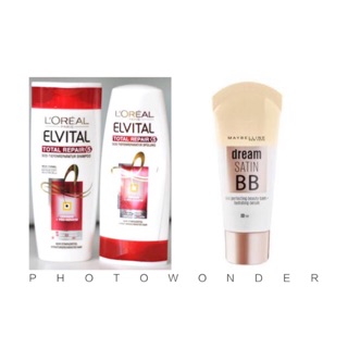 Combo Cặp gội xả dưỡng tóc L’oreal + BB CREAM MAYBELLINE - xách tay Úc