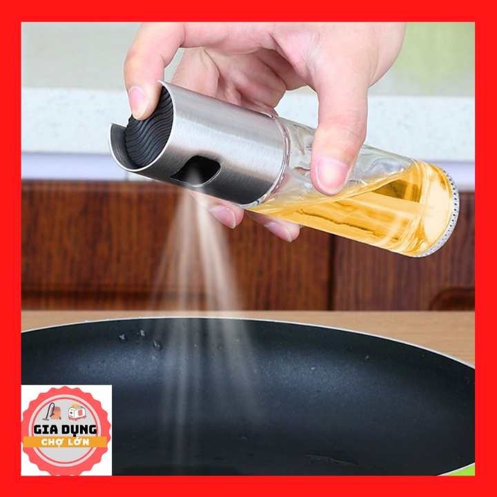 Bình xịt dầu ăn phun sương cho nồi chiên không dầu chai thủy tinh cao cấp 100ml Gia Dụng Chợ Lớn Số 1