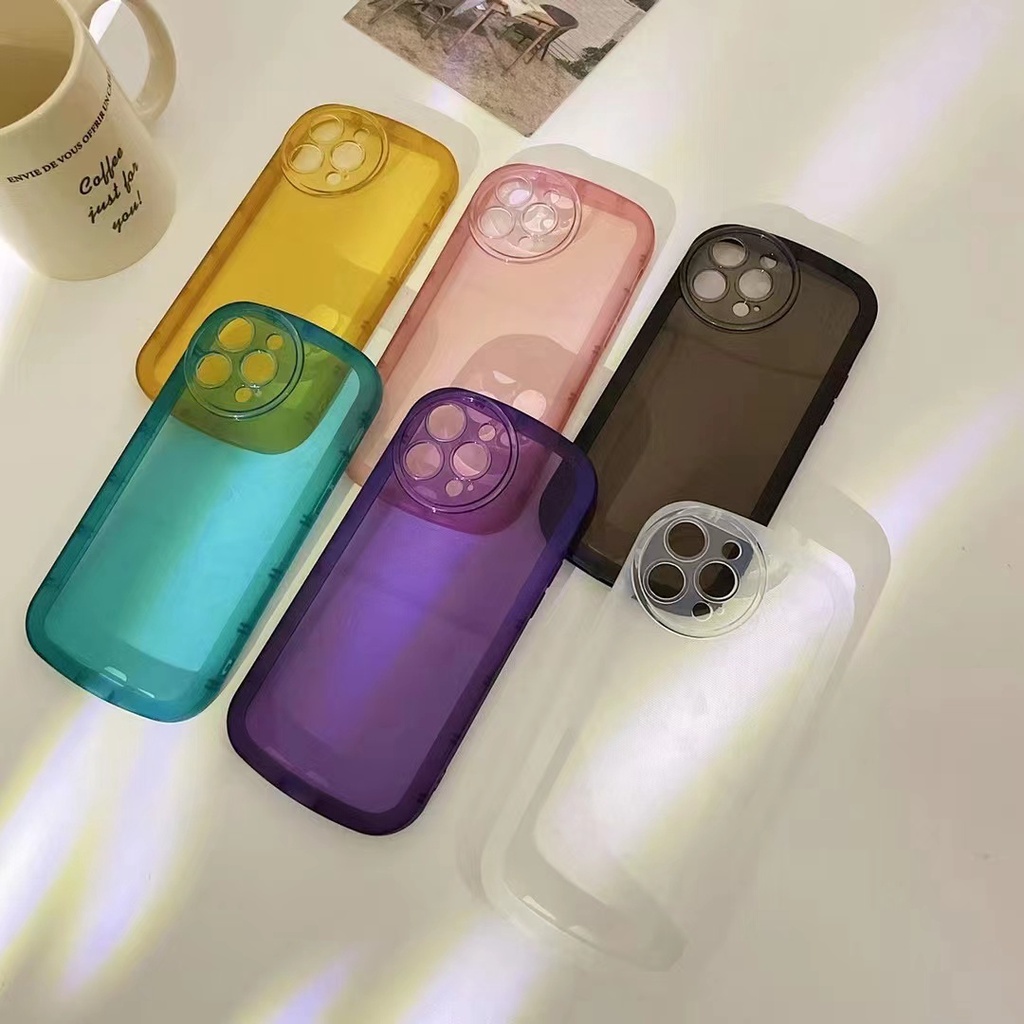 Ốp Điện Thoại Màu Kẹo Trong Suốt Cho Iphone 6 6s 7 8 Plus X XS XR XS Max SE 2020 11 12 13 Pro Max 11 12 13 Pro