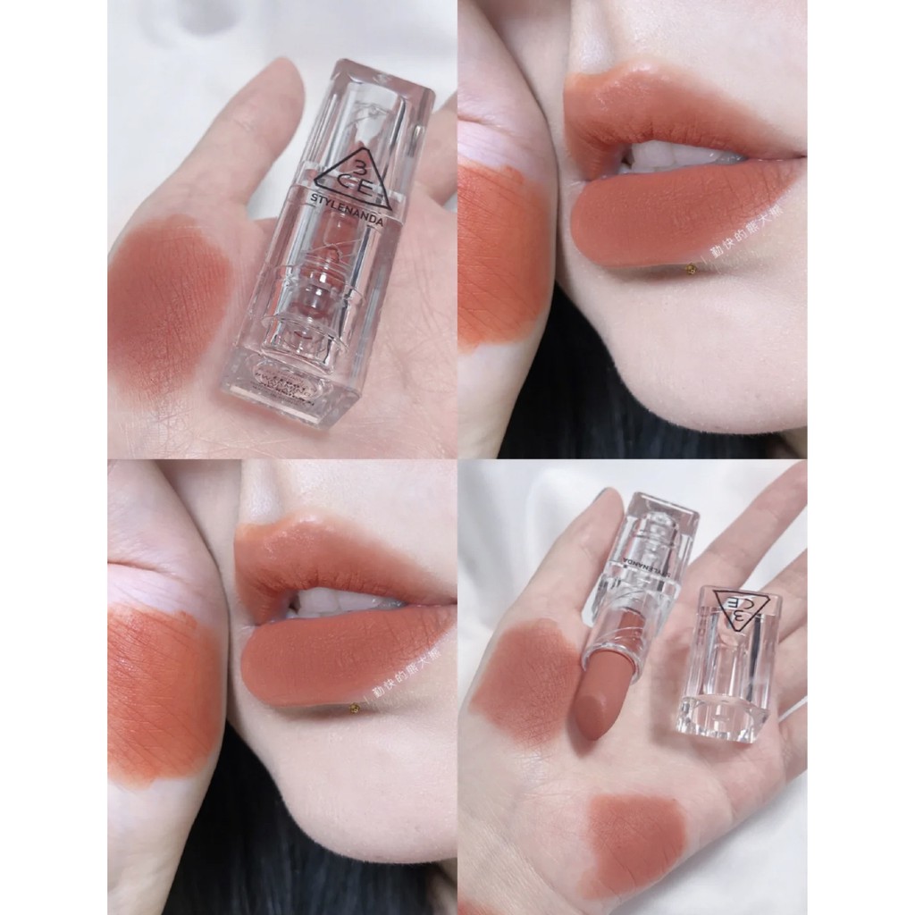 Son Thỏi Lì 3CE Vỏ Trong Suốt Cho Làn Môi Mịn Màng Ẩm Mượt 3.5g. Dưỡng Môi Căng Bóng | BigBuy360 - bigbuy360.vn