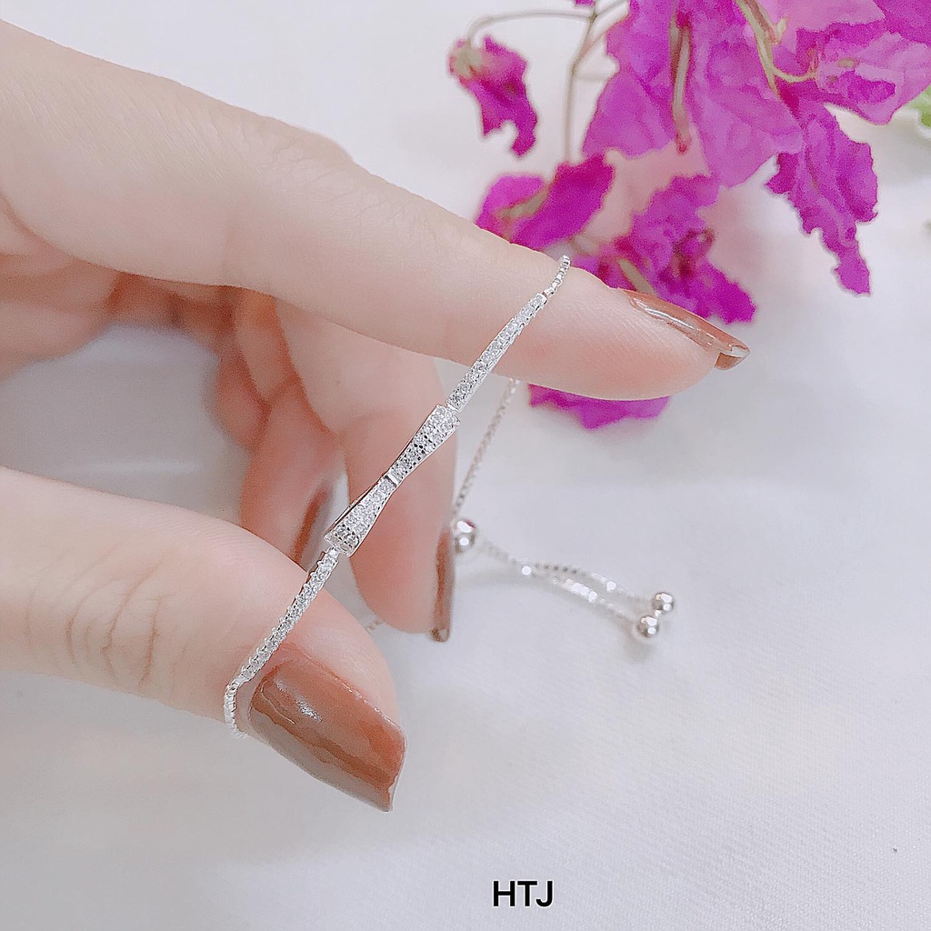 Lắc tay Bạc Thắt Nơ N02 Quà tặng sinh nhật, bạn gái, bạn bè, người thân ý nghĩa